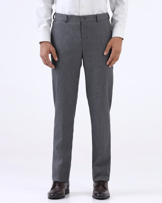 Grey Staples Dobby Formal Trouser - Fredious