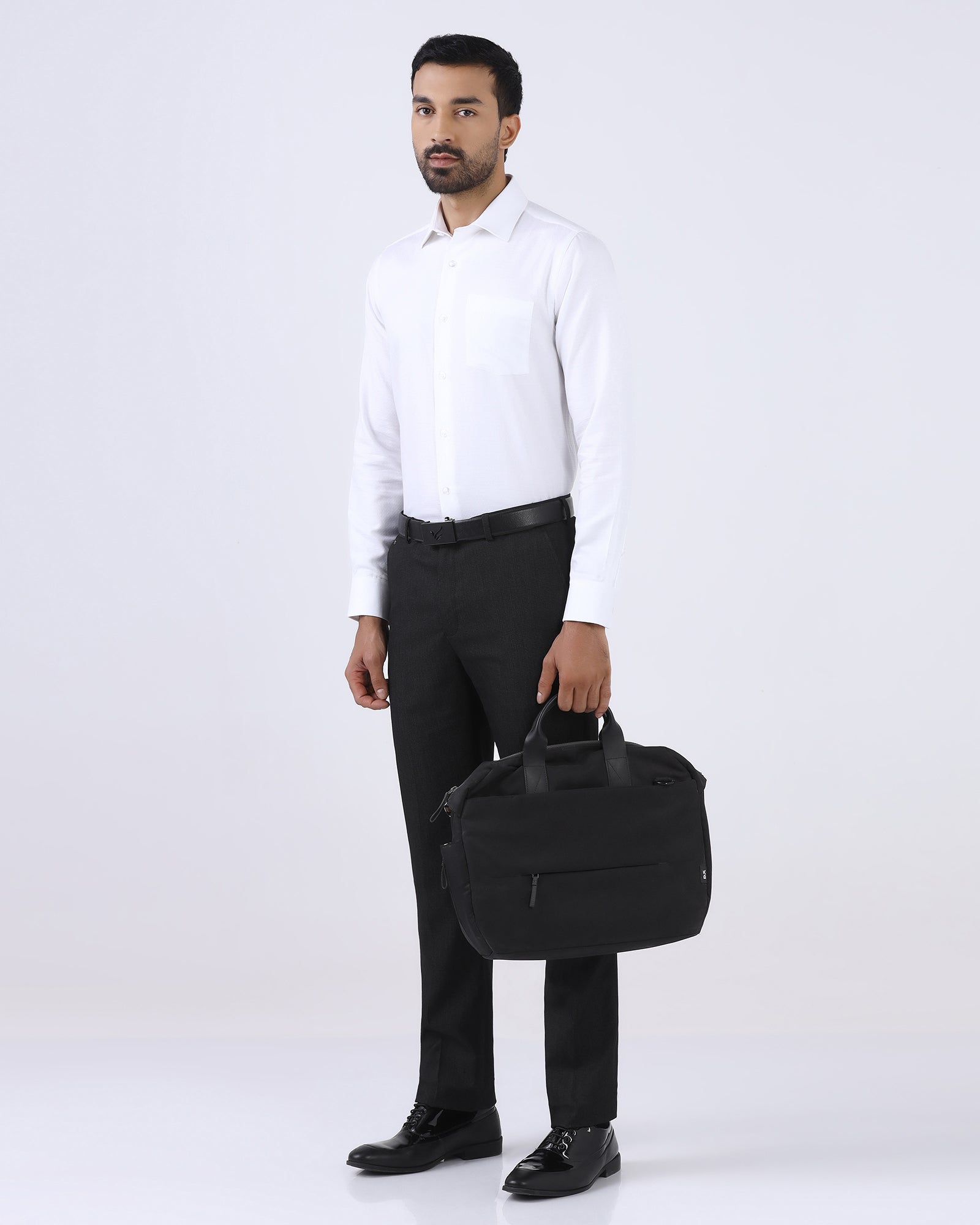 Charcoal Staples Dobby Formal Trouser - Fredious
