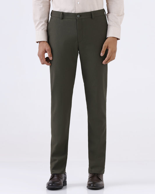 Olive Formal Dobby Formal Trouser - Anfredo