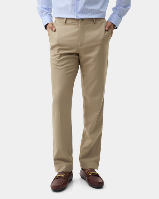 Khaki Solid Trouser - Tudor