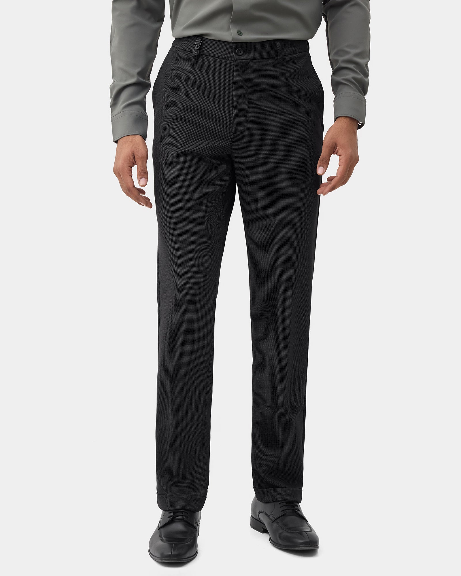 CLEAN FRONT SUPER SLIM FIT STRUCTURE TROUSER