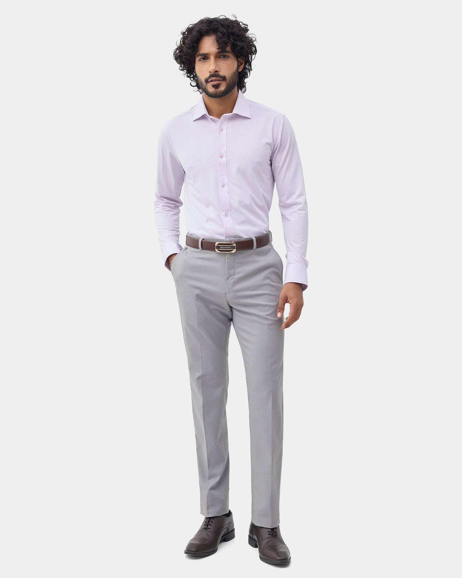 Grey Textured Trouser - Credor