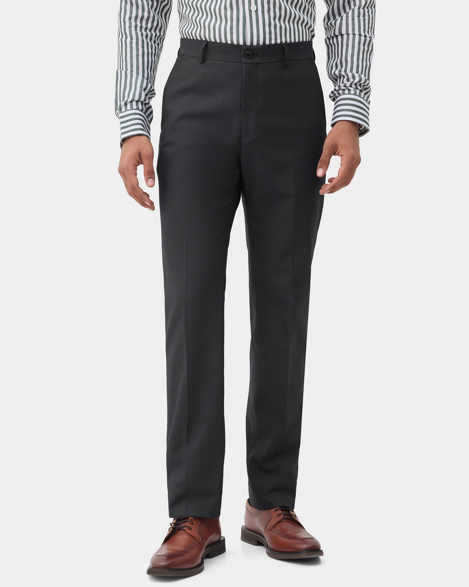 CLEAN FRONT SUPER SLIM FIT STRUCTURE TROUSER