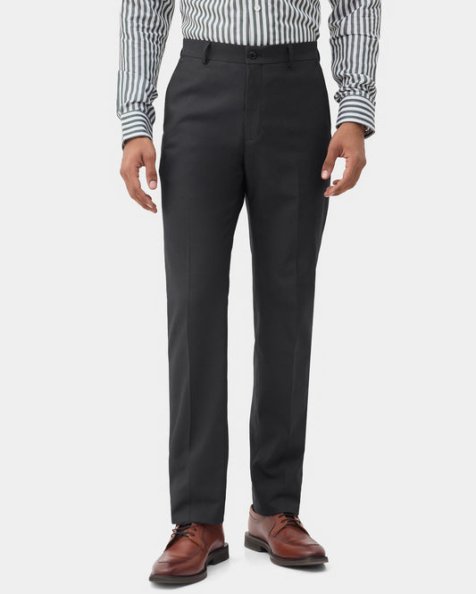 Charcoal Textured Trouser - Credor