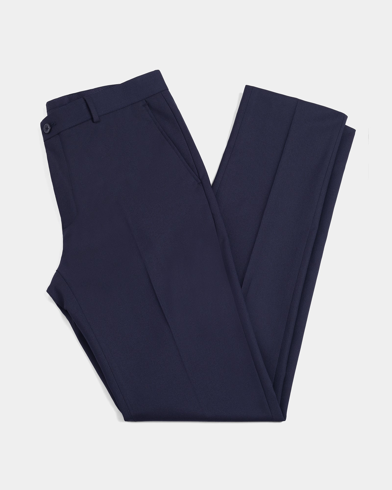 Navy Textured Trouser - Credor