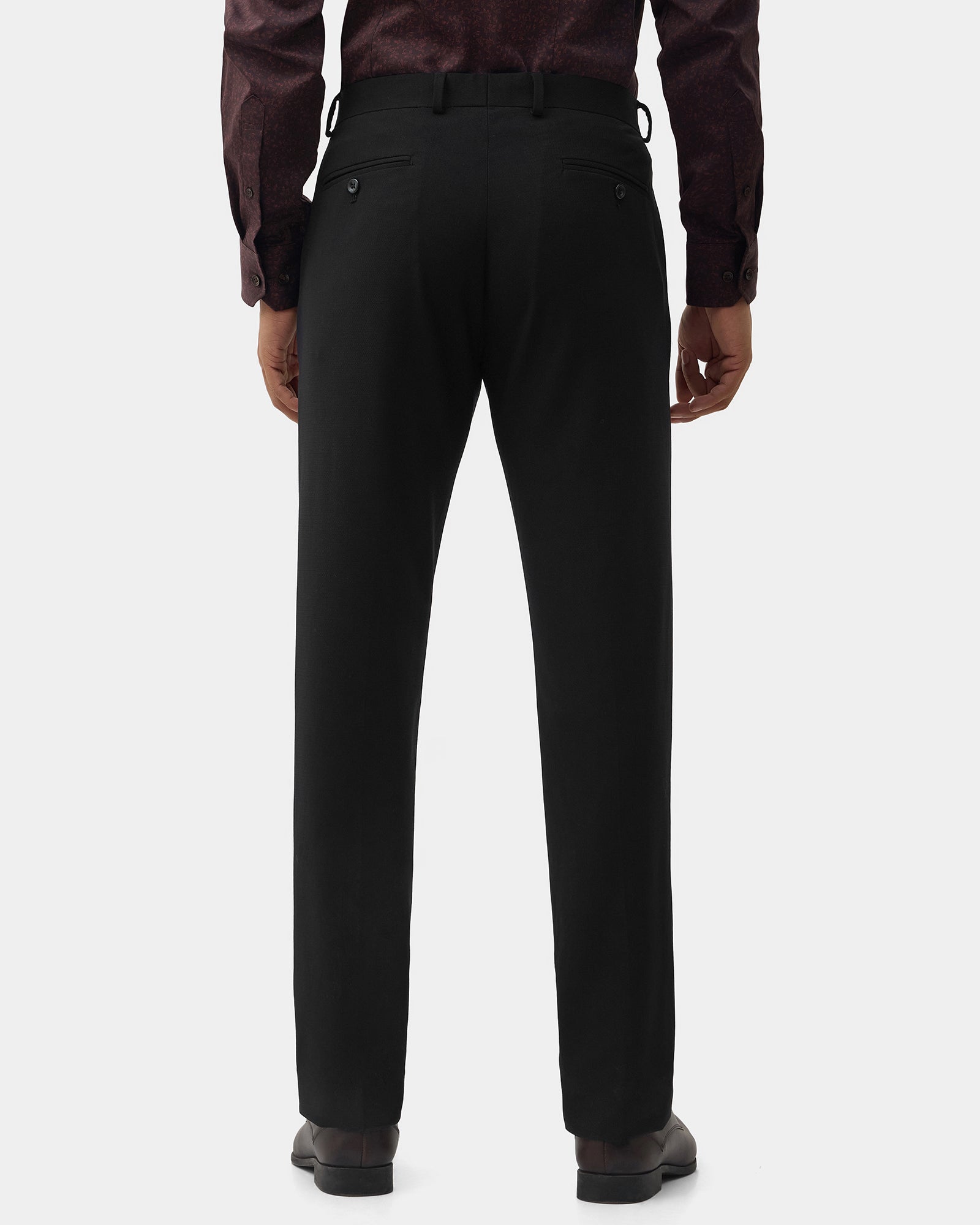 Black Technowaist Textured Trouser - Girard