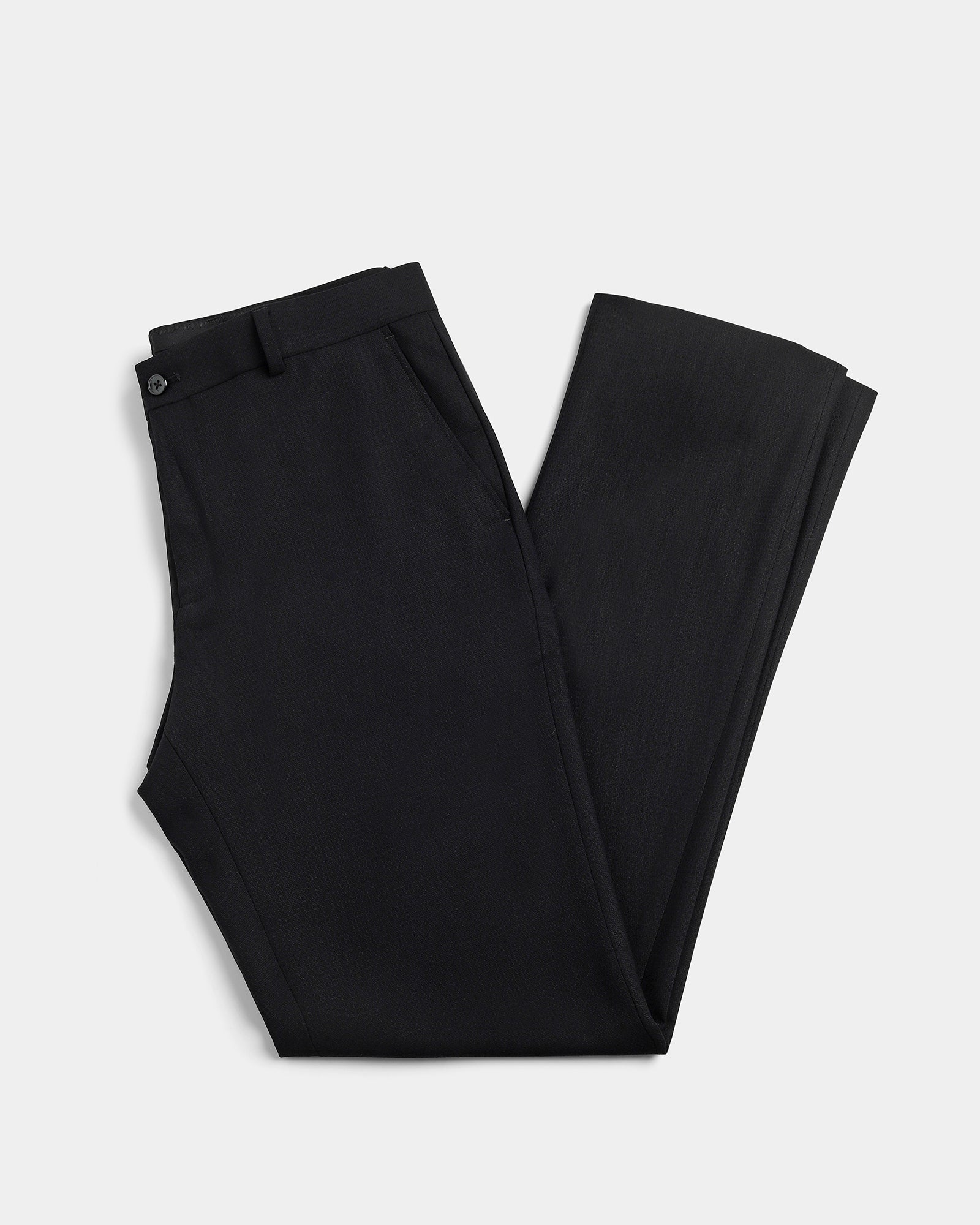 Black Technowaist Textured Trouser - Girard