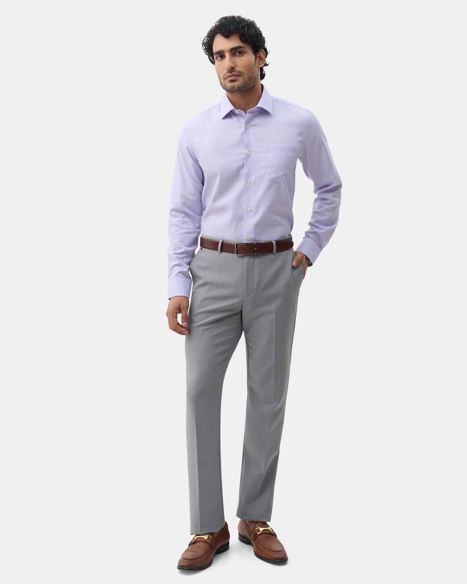 Grey Textured Trouser - Edox