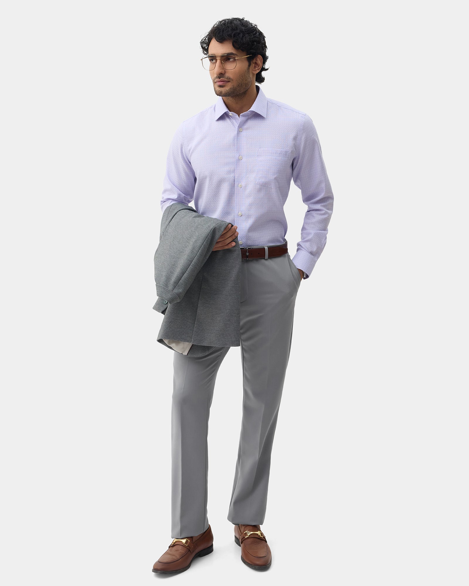 Grey Textured Trouser - Edox