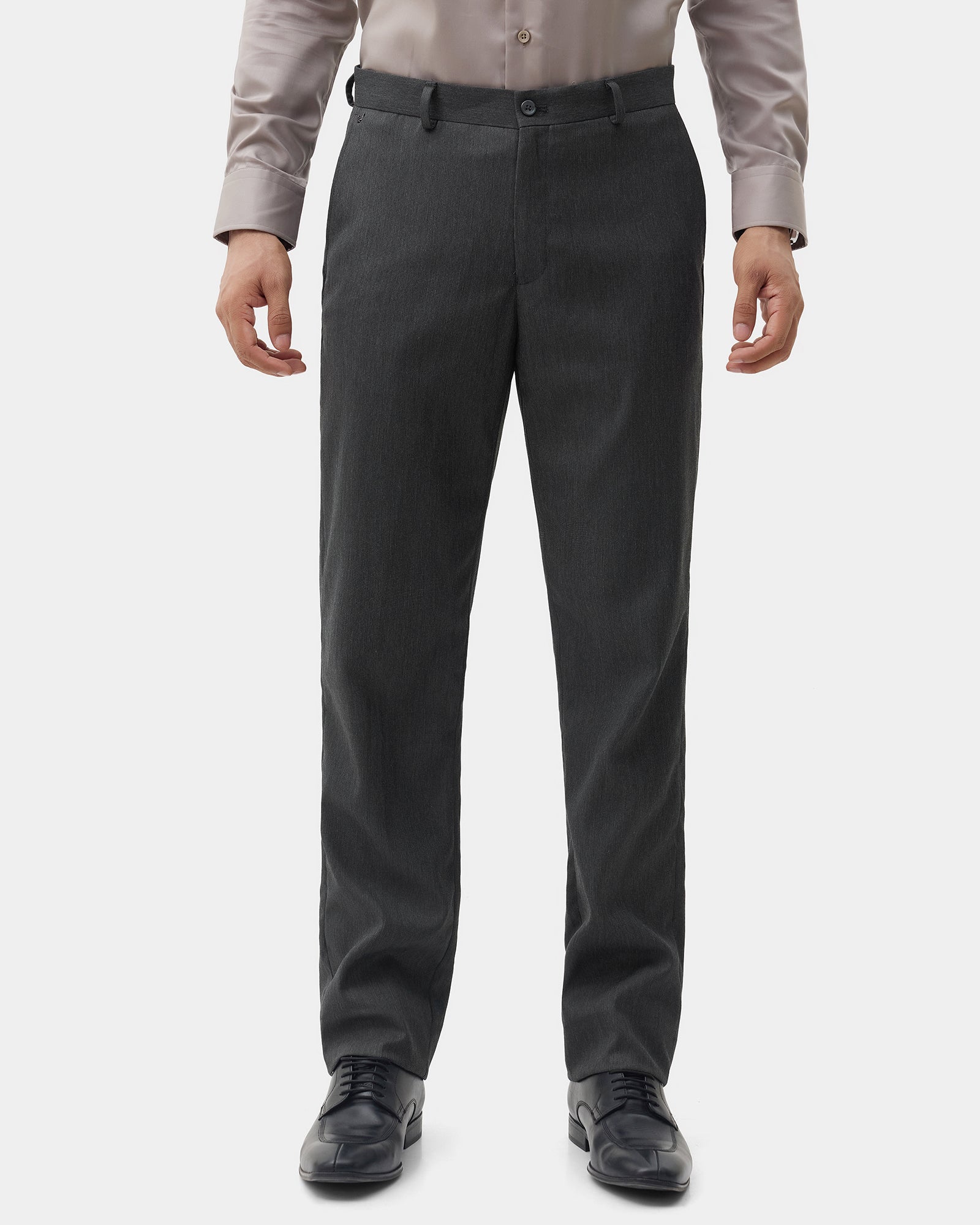CLEAN FRONT SLIM COMFORT STRUCTURE TROUSER