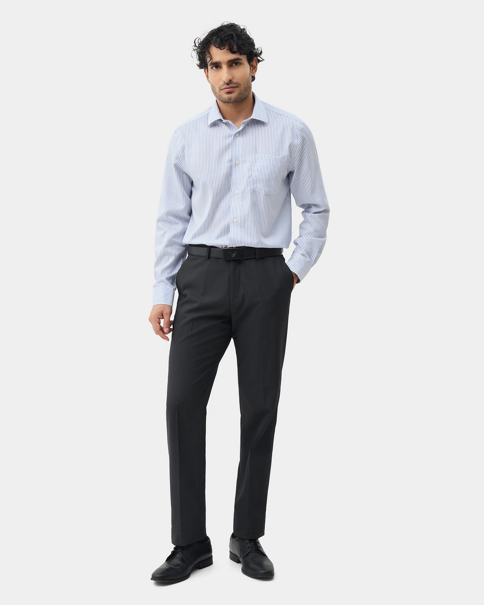 Charcoal Textured Trouser - Credor