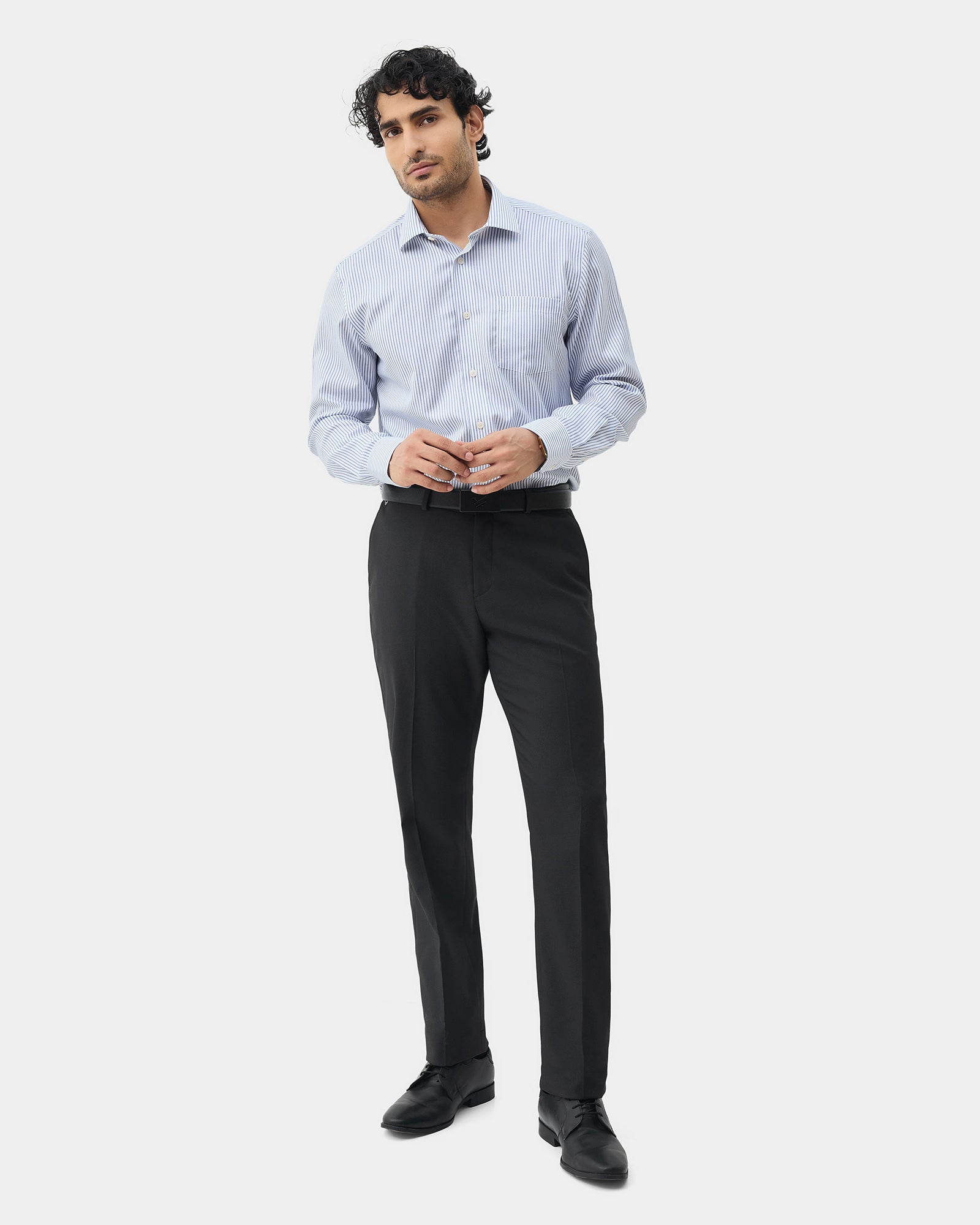 Charcoal Textured Trouser - Credor