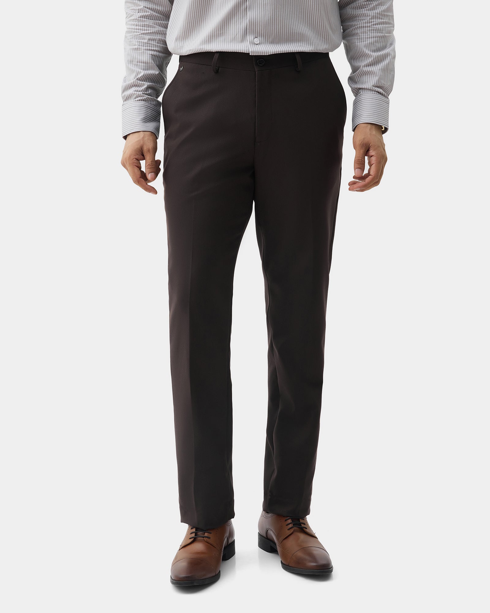 Rust Textured Trouser - Credor