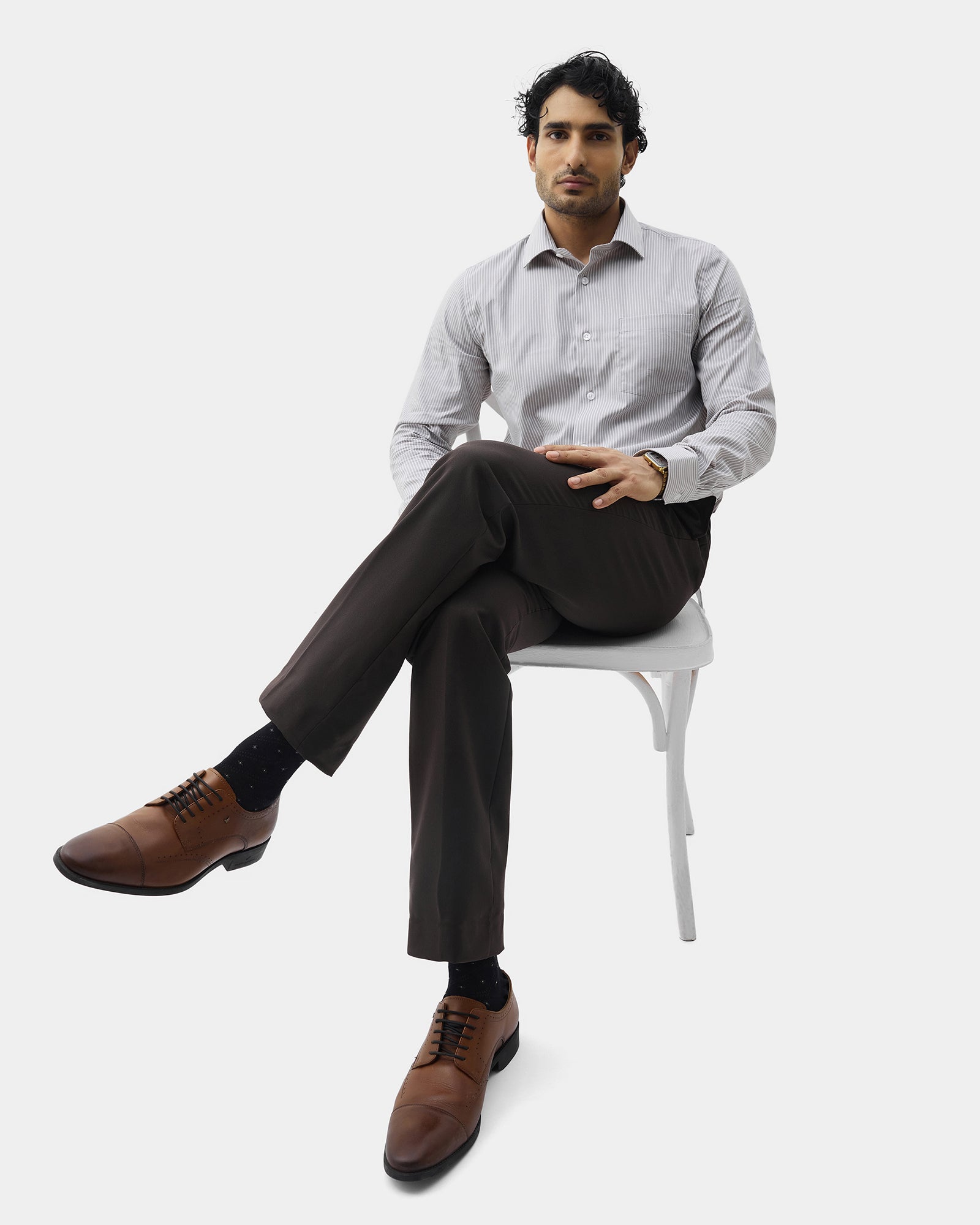 Rust Textured Trouser - Credor