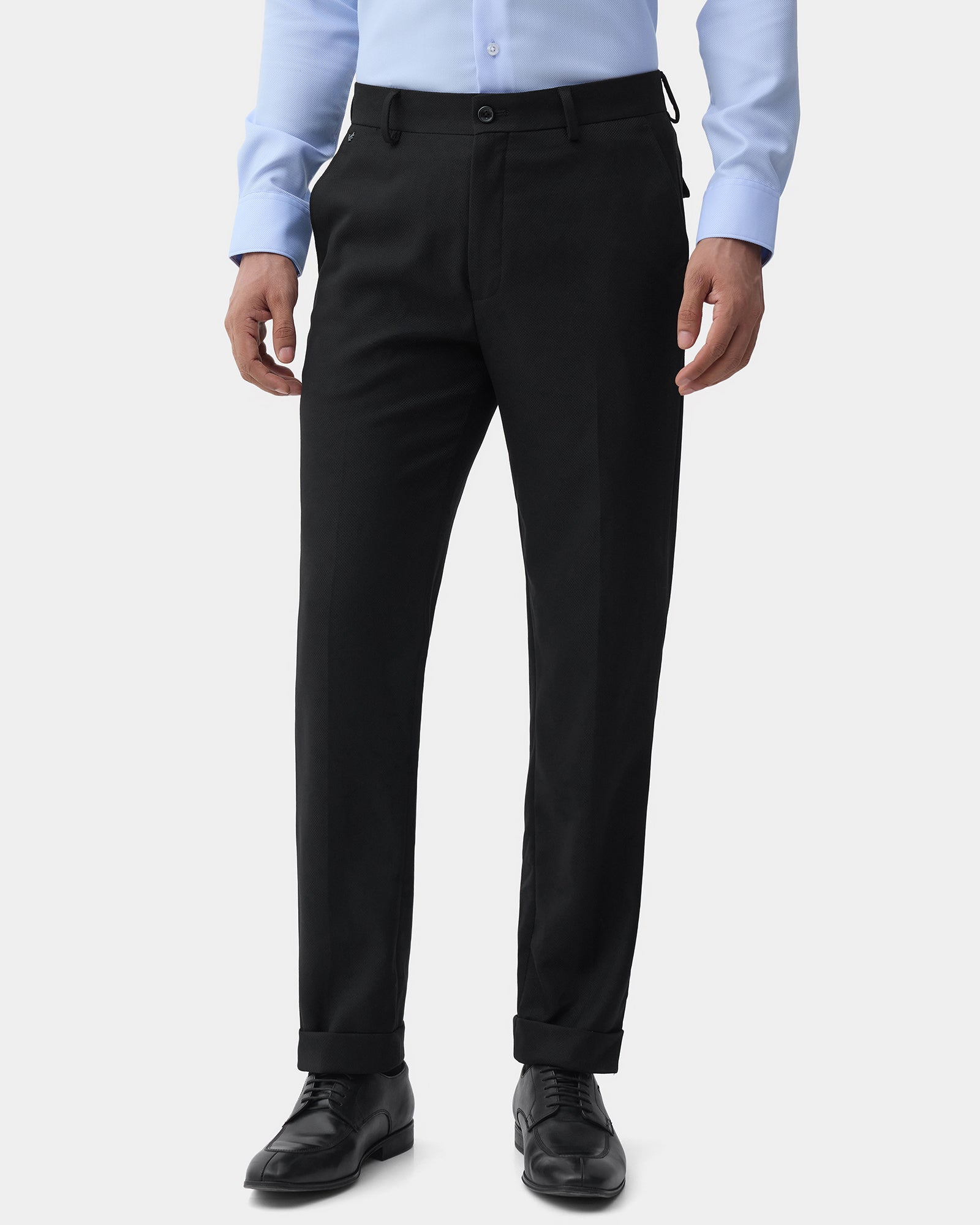 CLEAN FRONT COMFORT FIT STRUCTURE TROUSER