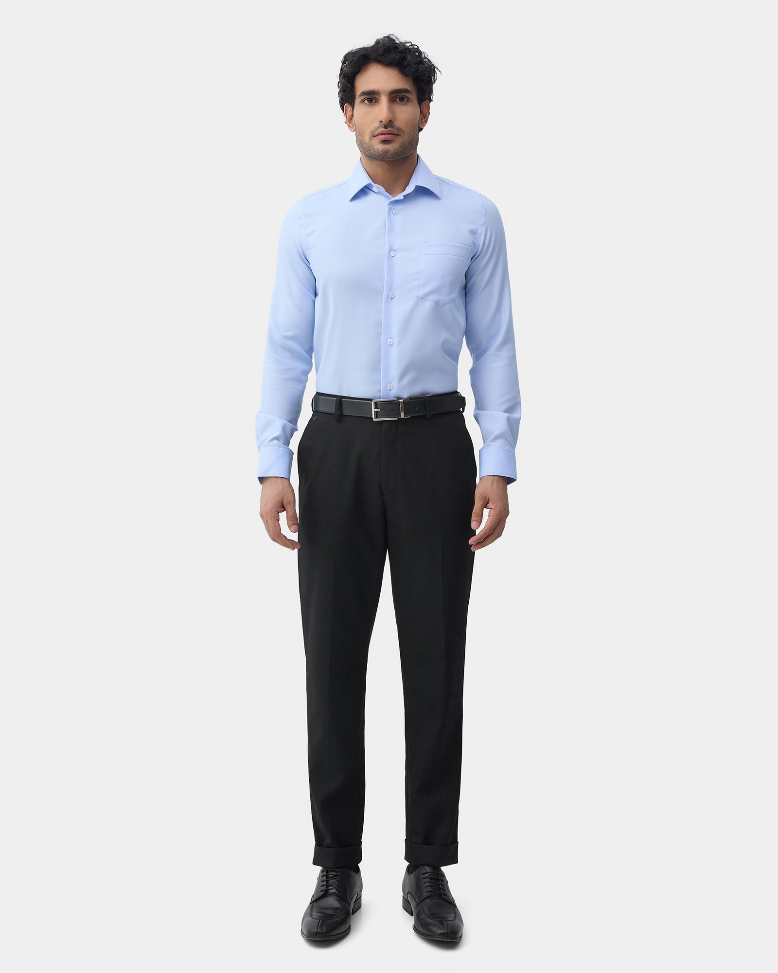 Black Textured Trouser - Farer