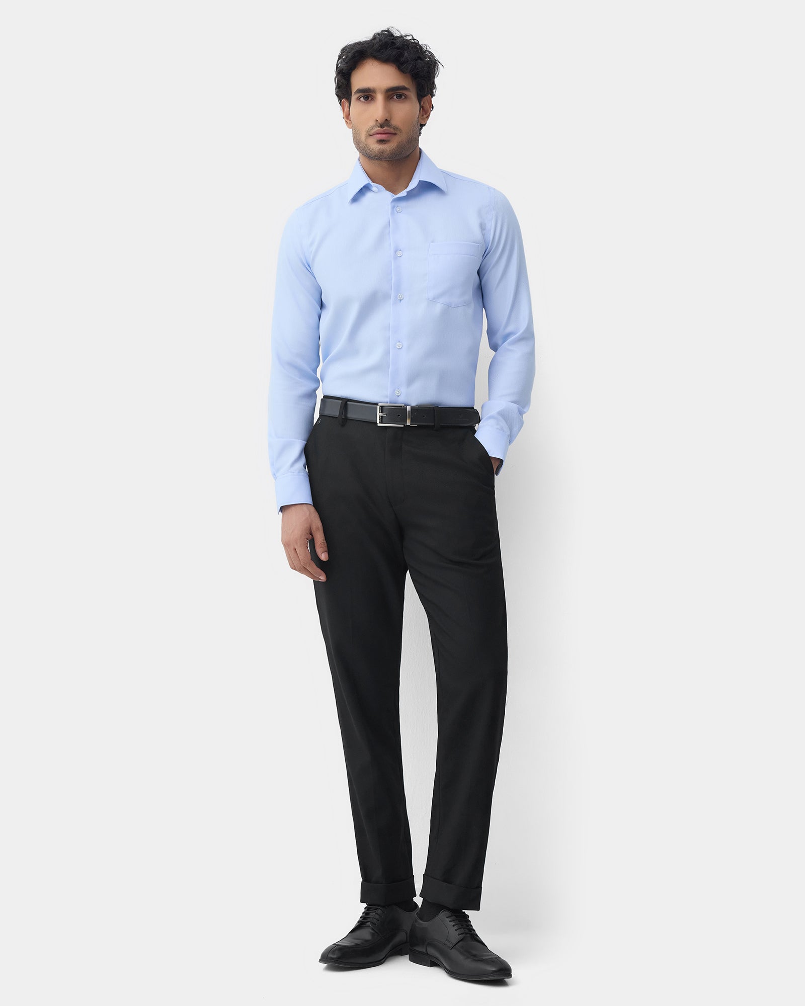 Black Textured Trouser - Farer