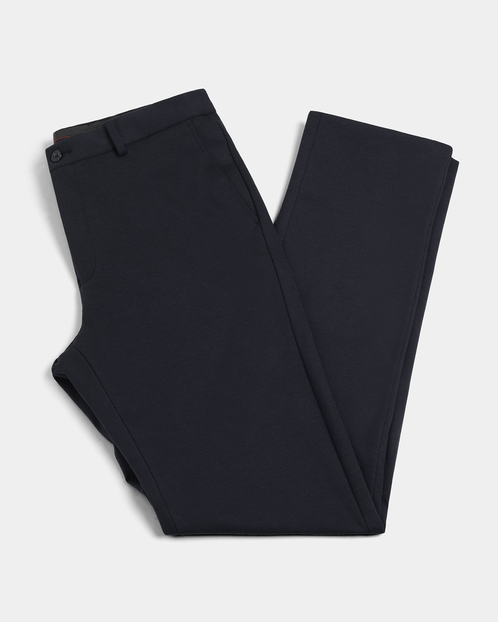 Black Knitalia Solid Formal Trouser - Clark