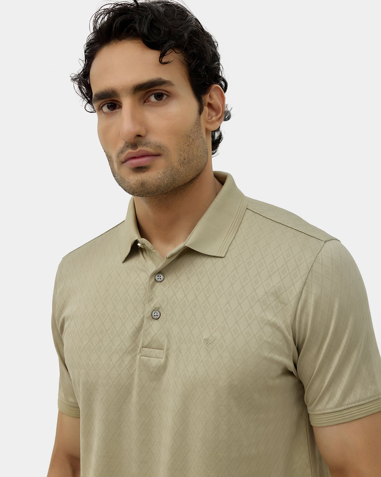Dusty Luxe Green Textured Polo - Lab