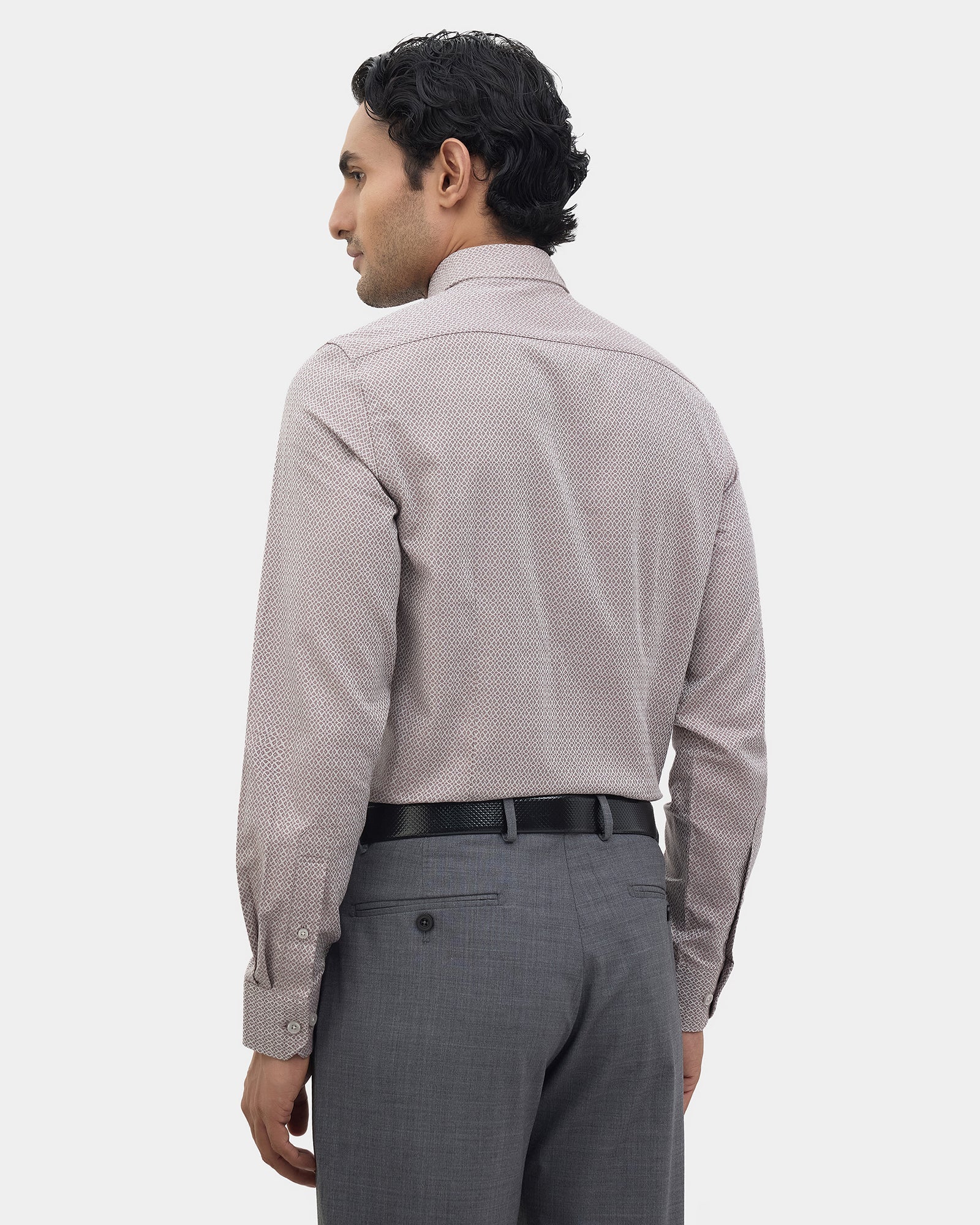 Dusty Pink Jacquard Shirt - Fein