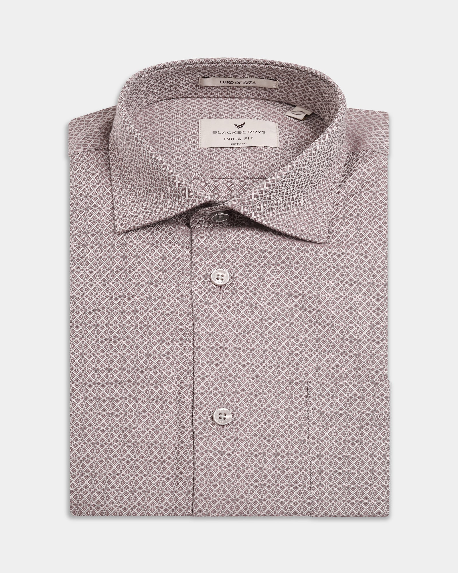 Dusty Pink Jacquard Shirt - Fein