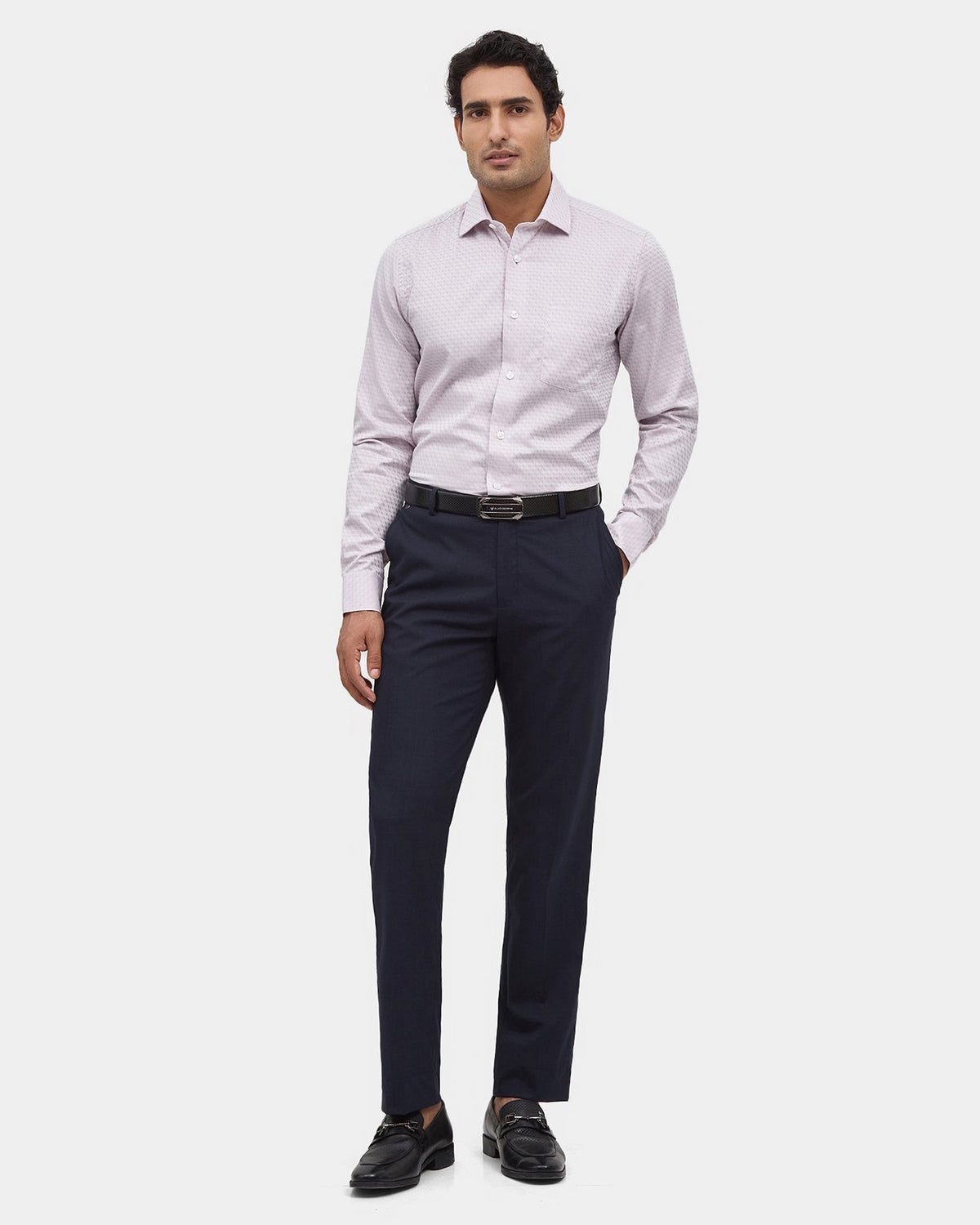 Dusty Pink Jacquard Shirt - Tessel
