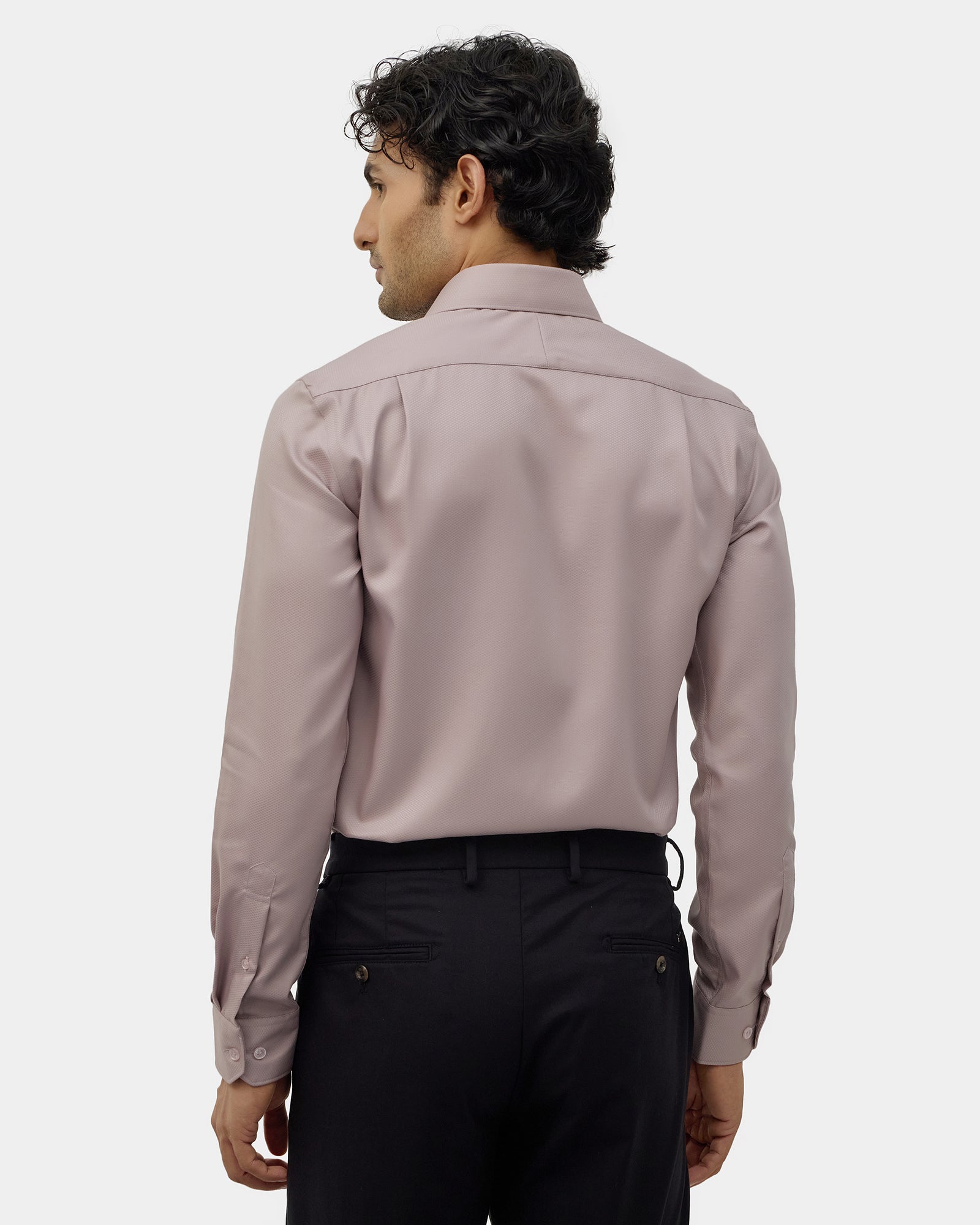 Dusty Pink Unwrinkle Textured Shirt - P31