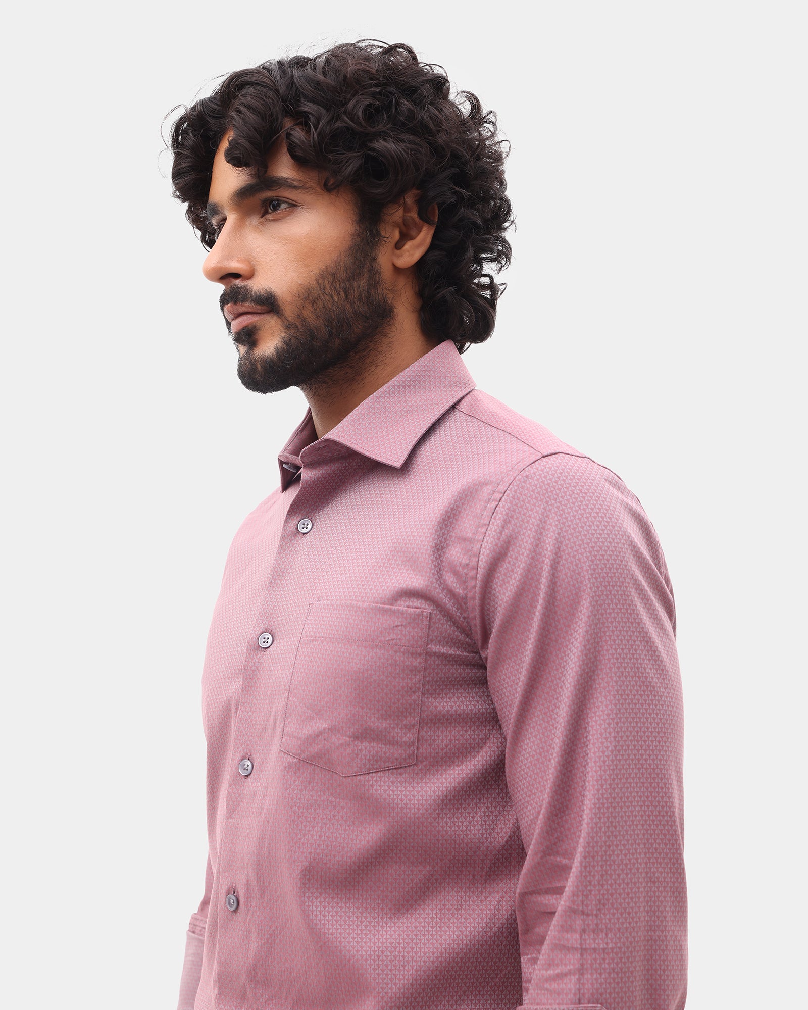 Dusty Pink Textured Shirt - Soben