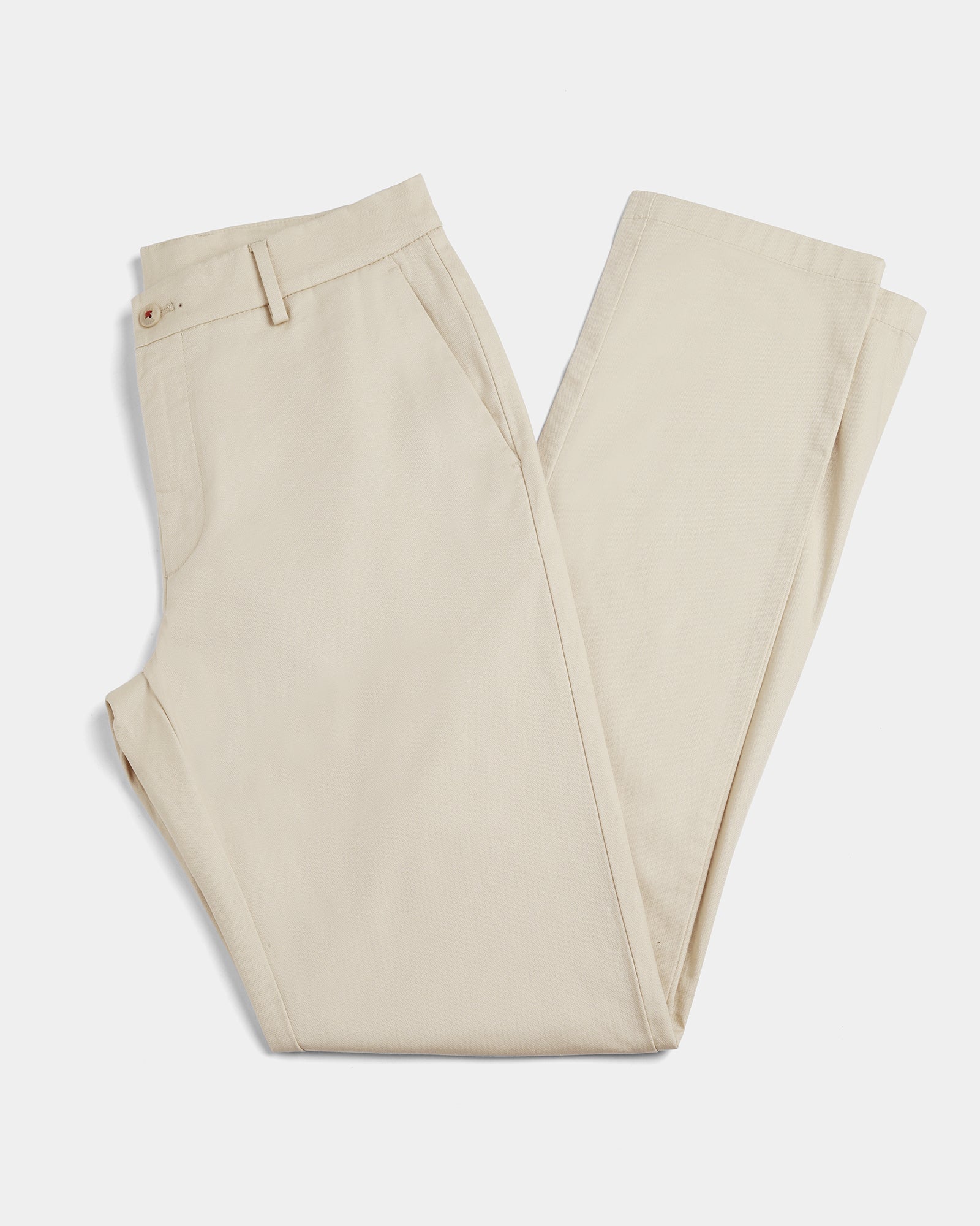 Cream Textured Khakis - Huang