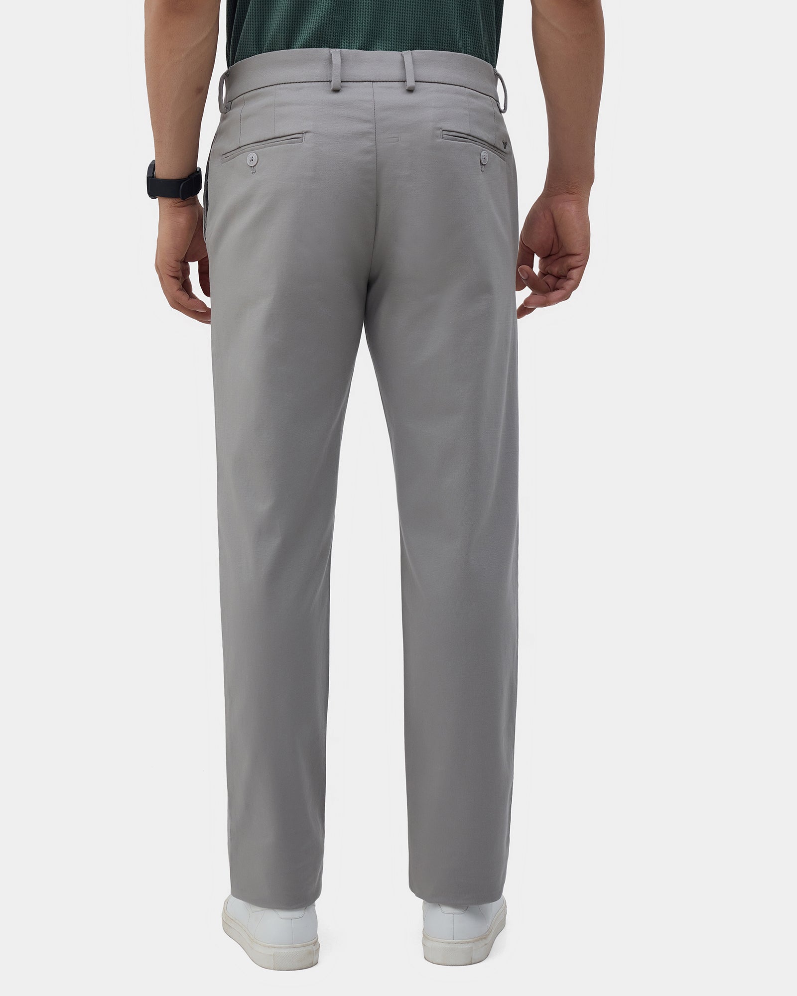 Grey Textured Khakis - Huang
