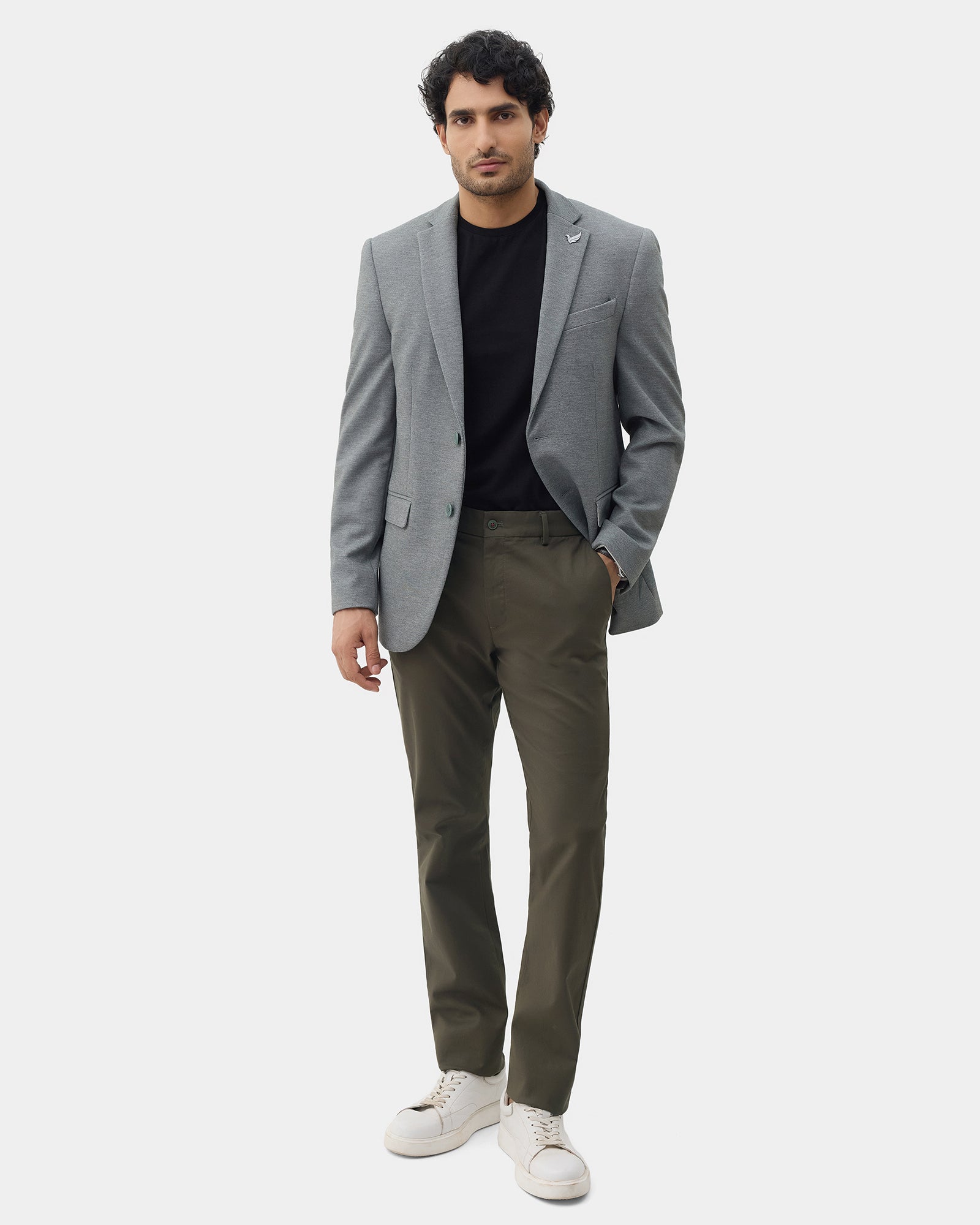 Olive Textured Khakis - Huang