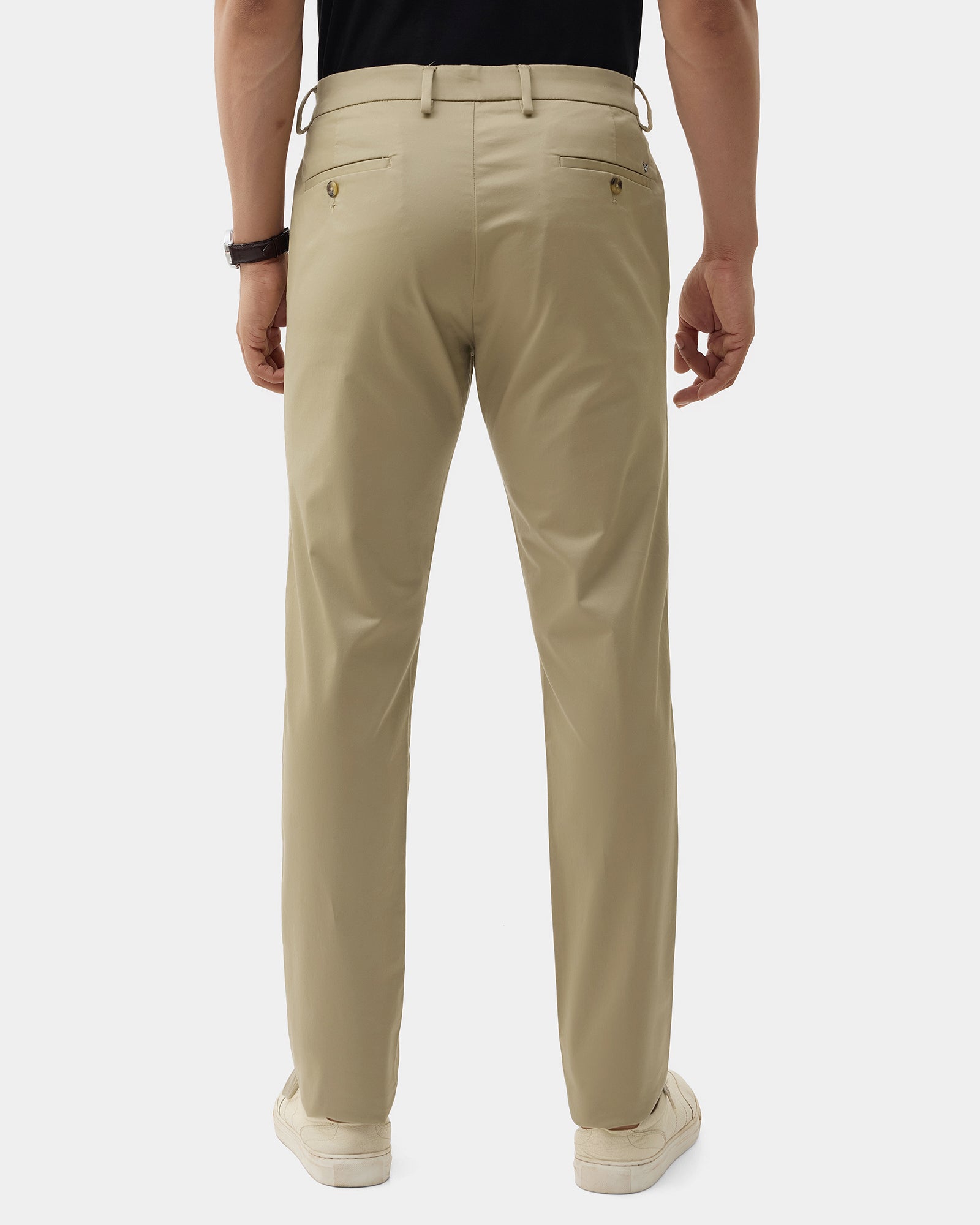 Khaki Unwrinkle Solid Khakis - Bromo