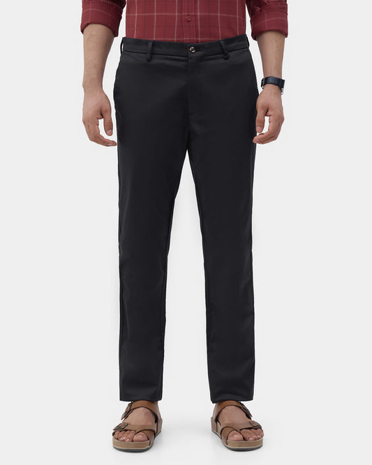 Black Unwrinkle Solid Khakis - Bromo