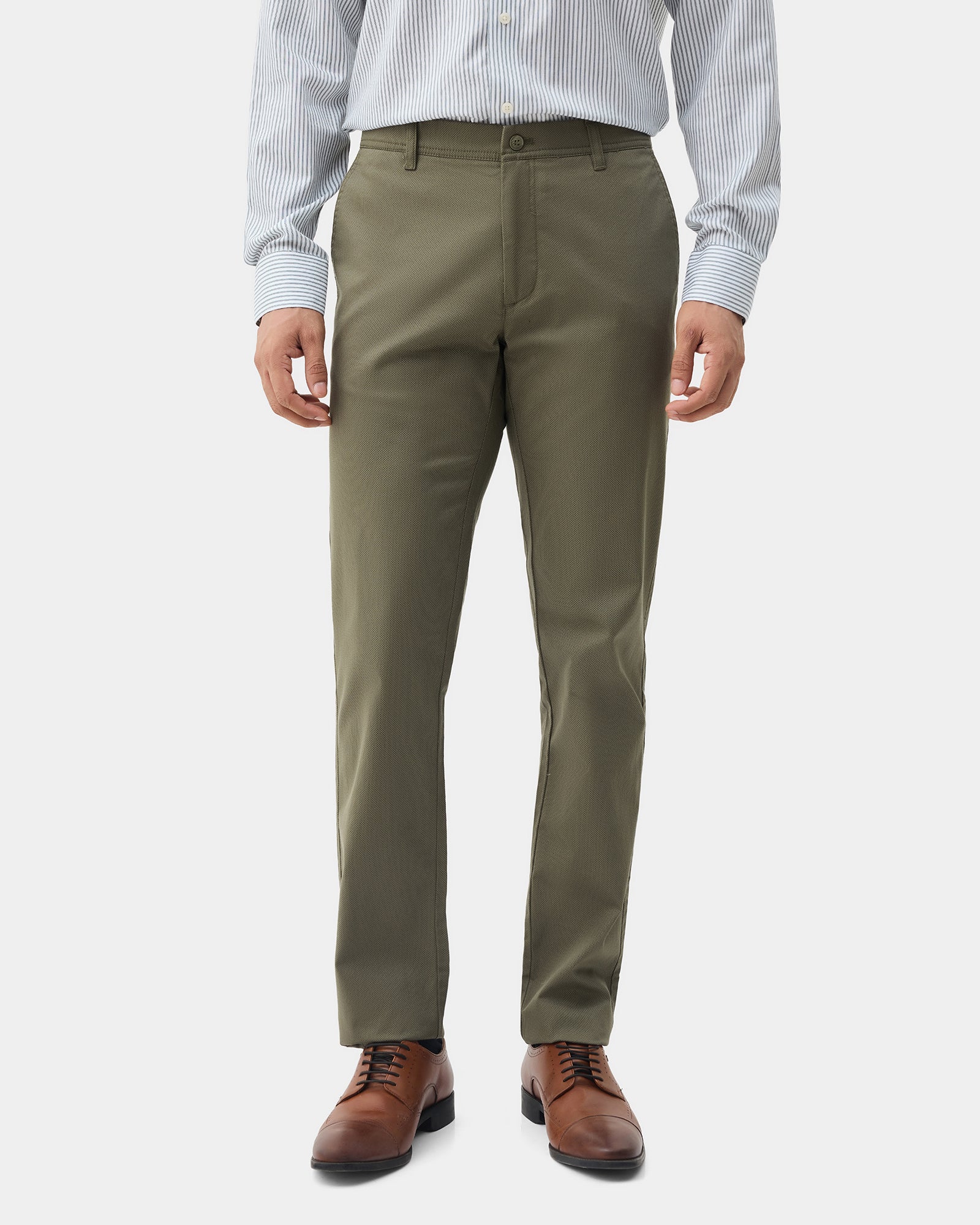 Light Olive Printed Khakis - Jura