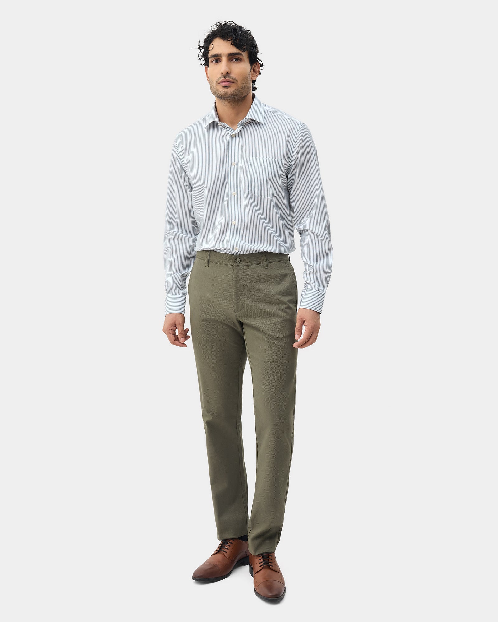 Light Olive Printed Khakis - Jura