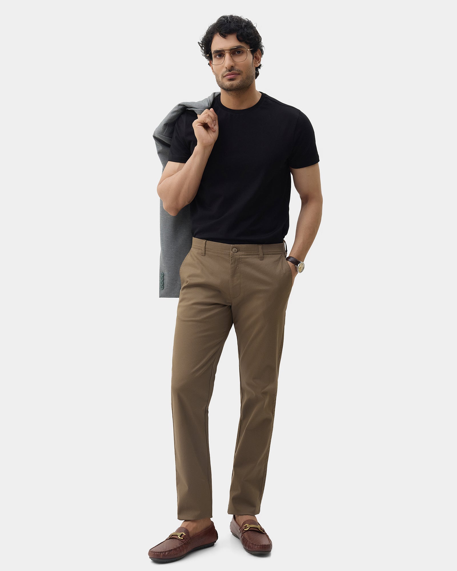 Khaki Printed Khakis - Jura