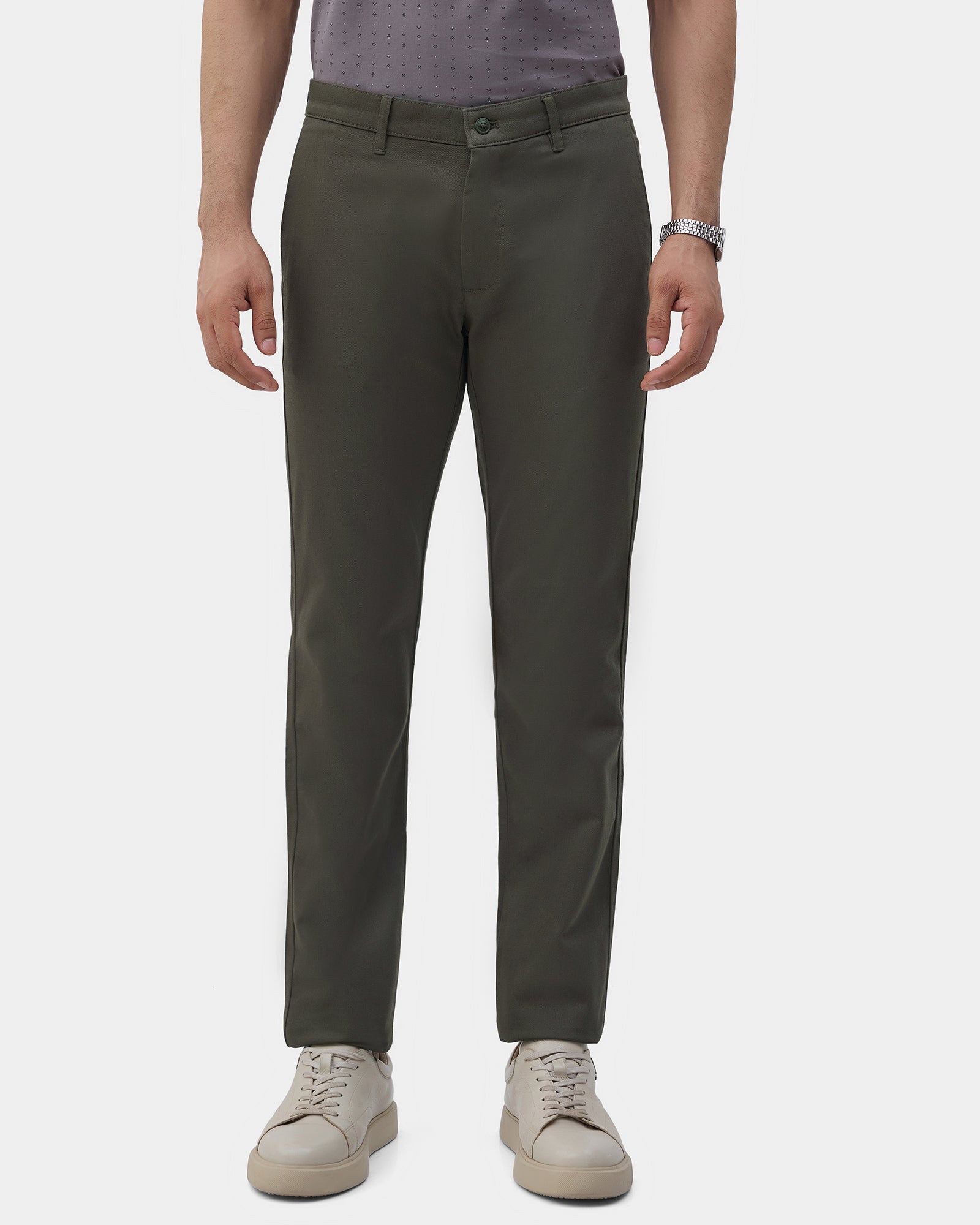 Olive Textured Khakis - Triglav