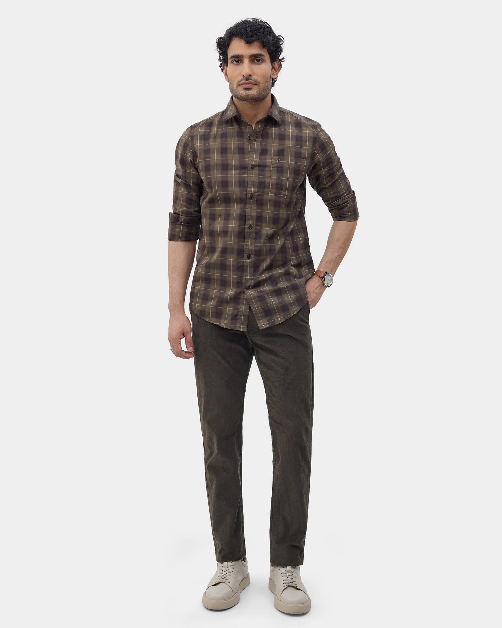 Olive Textured Khakis - Zagros