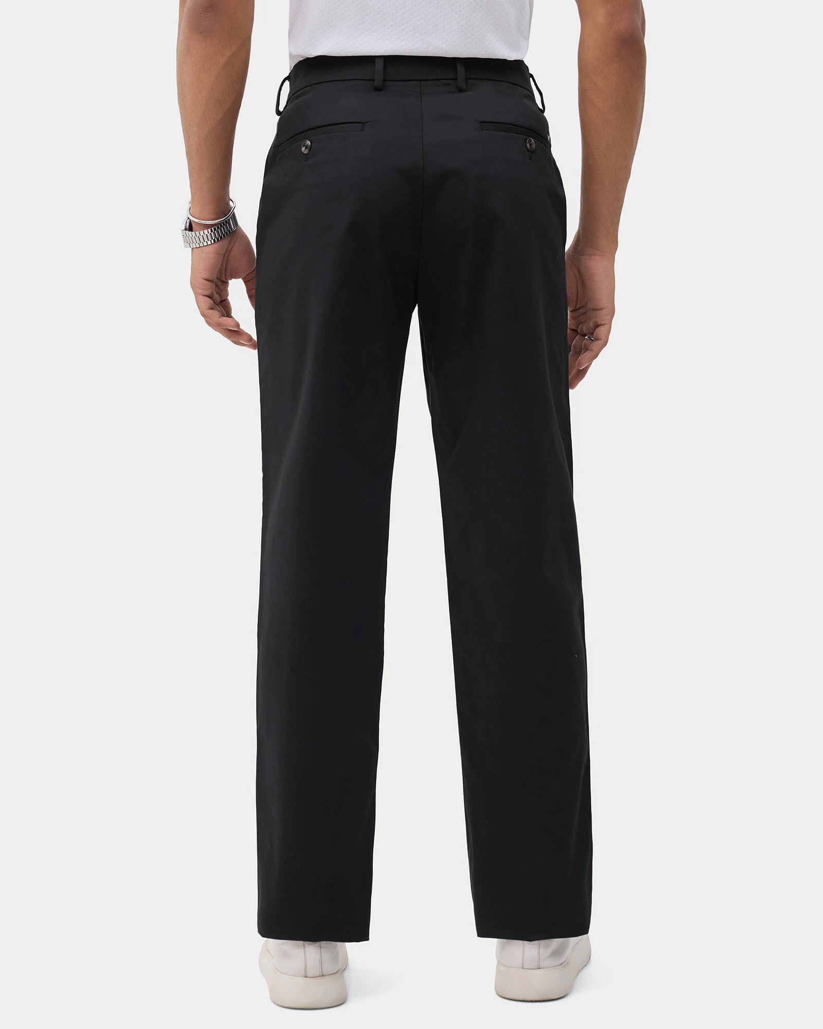 Black Solid Khakis - Bromo