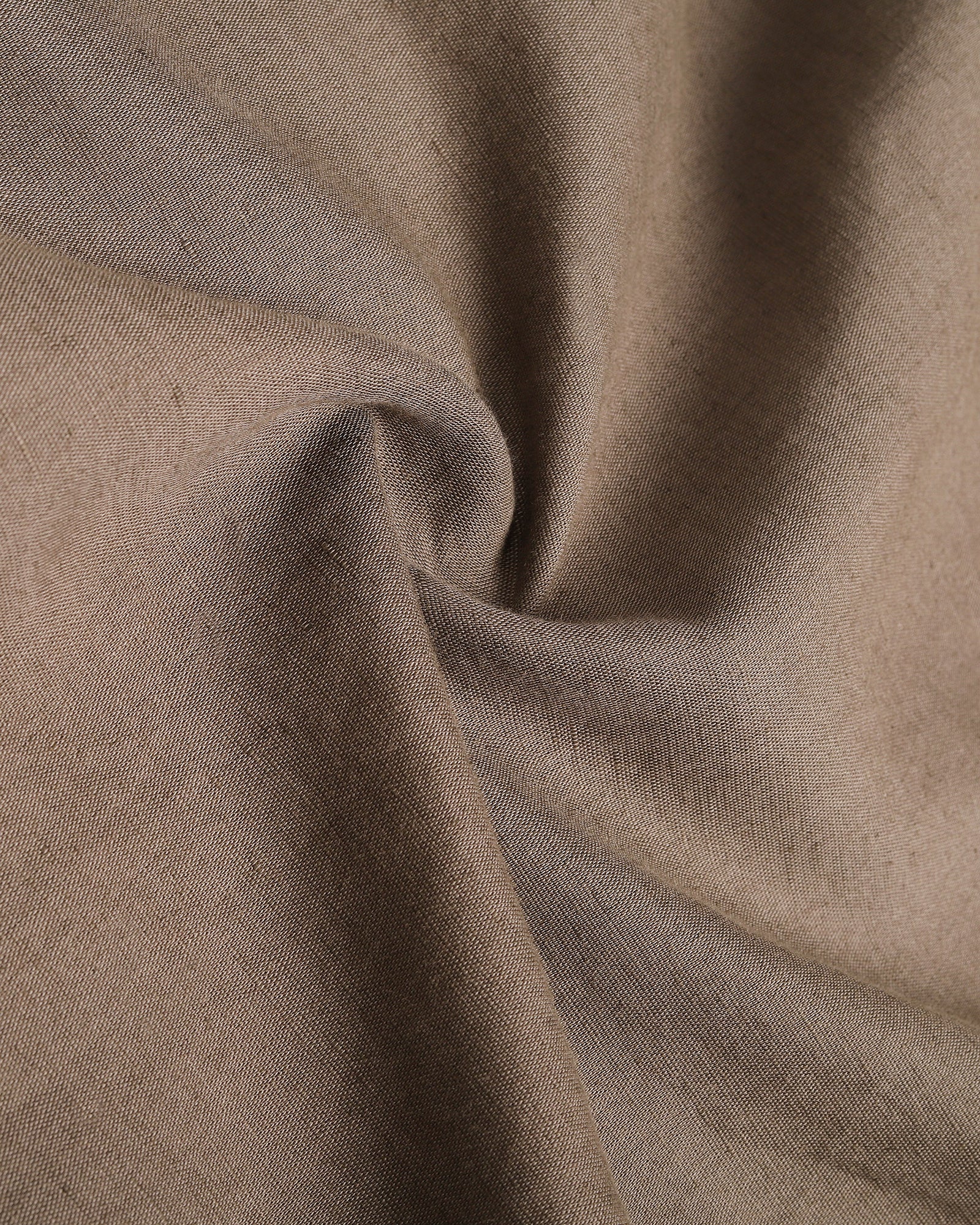 Brown Linen Solid Shirt - Cleo
