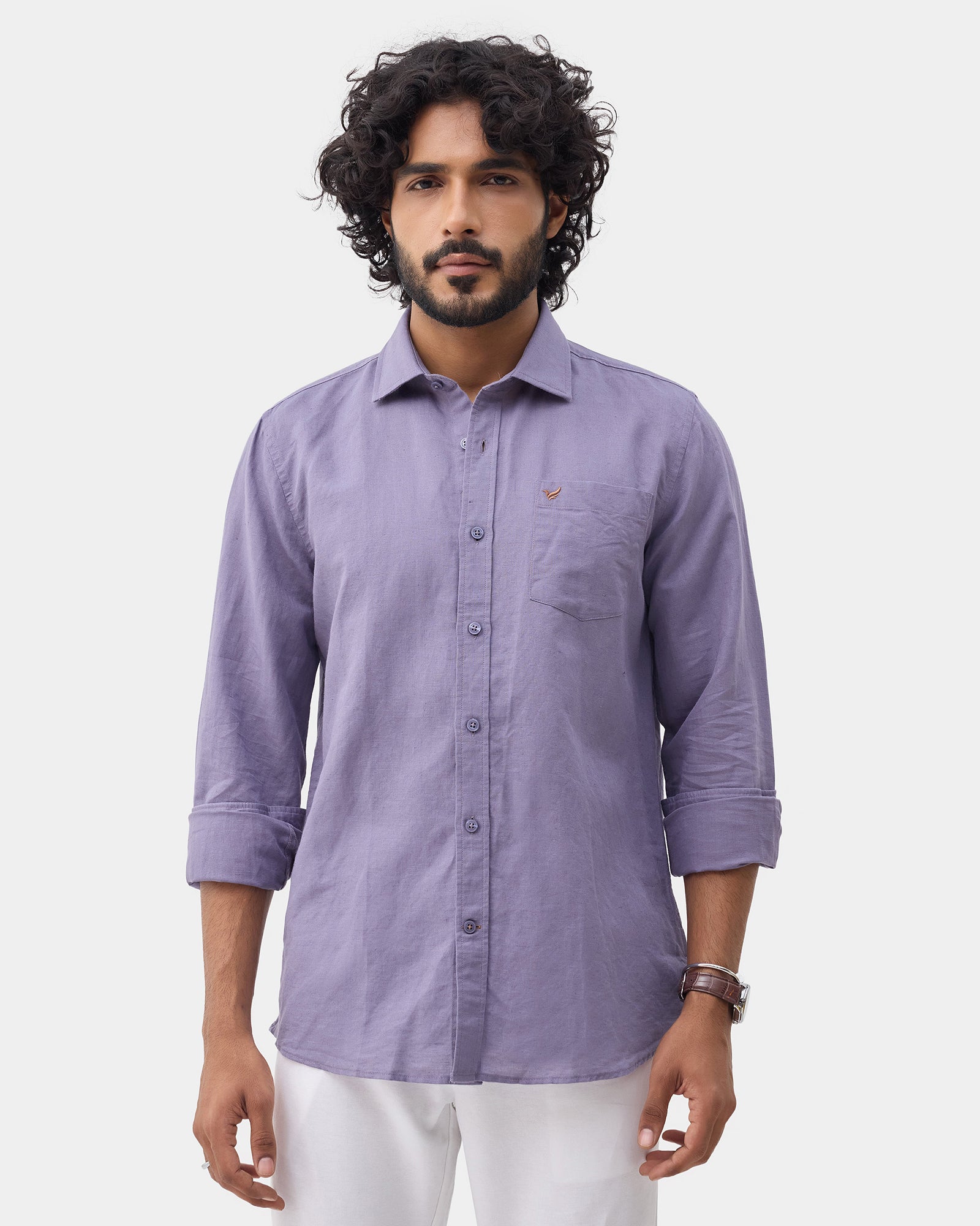 LONG SLEEVE INDIA FIT SOLID SHIRT