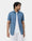 Blue Half Sleeve Linen Solid Shirt - Cleo