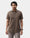 Brown Half Sleeve Linen Solid Shirt - Cleo