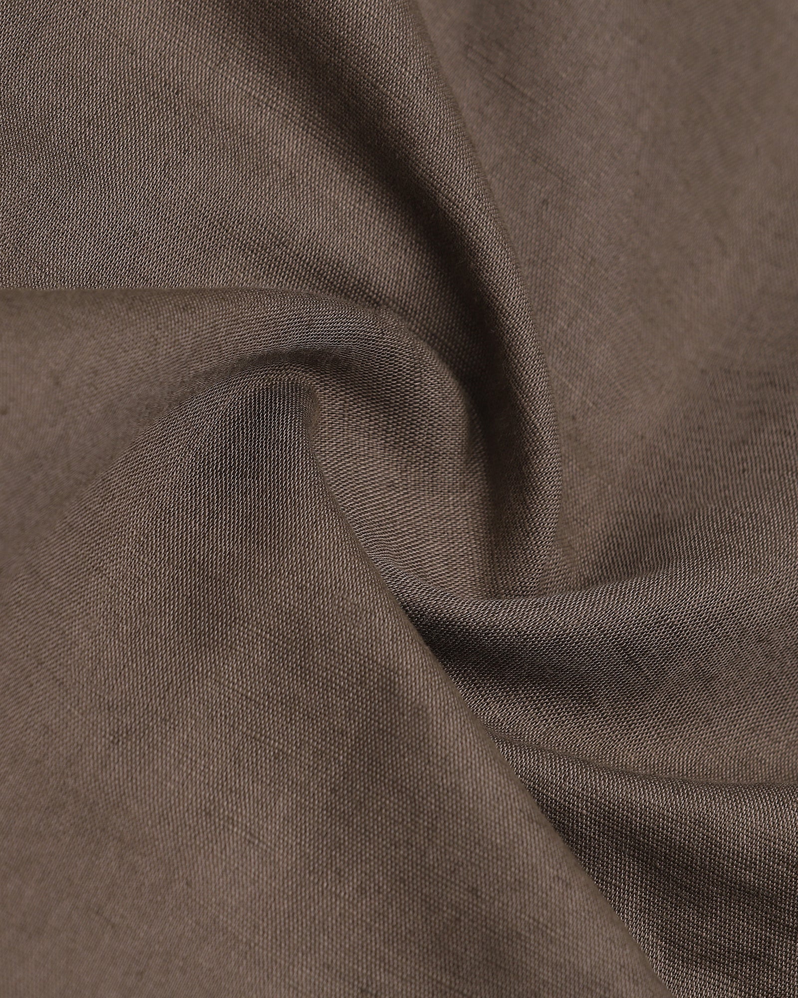 Brown Half Sleeve Linen Solid Shirt - Cleo