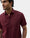 Wine Red Half Sleeve Linen Solid Shirt - Cleo