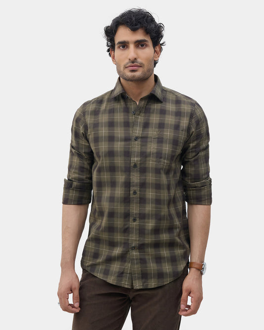 Olive Check Shirt - Wolfer