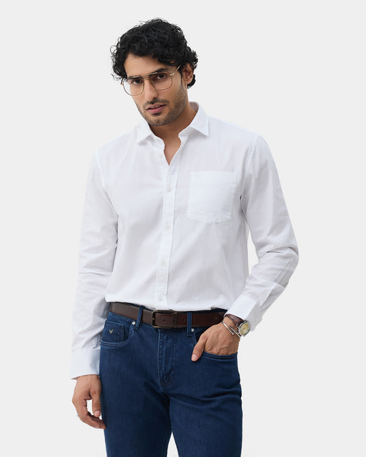 White Solid Shirt - Zento