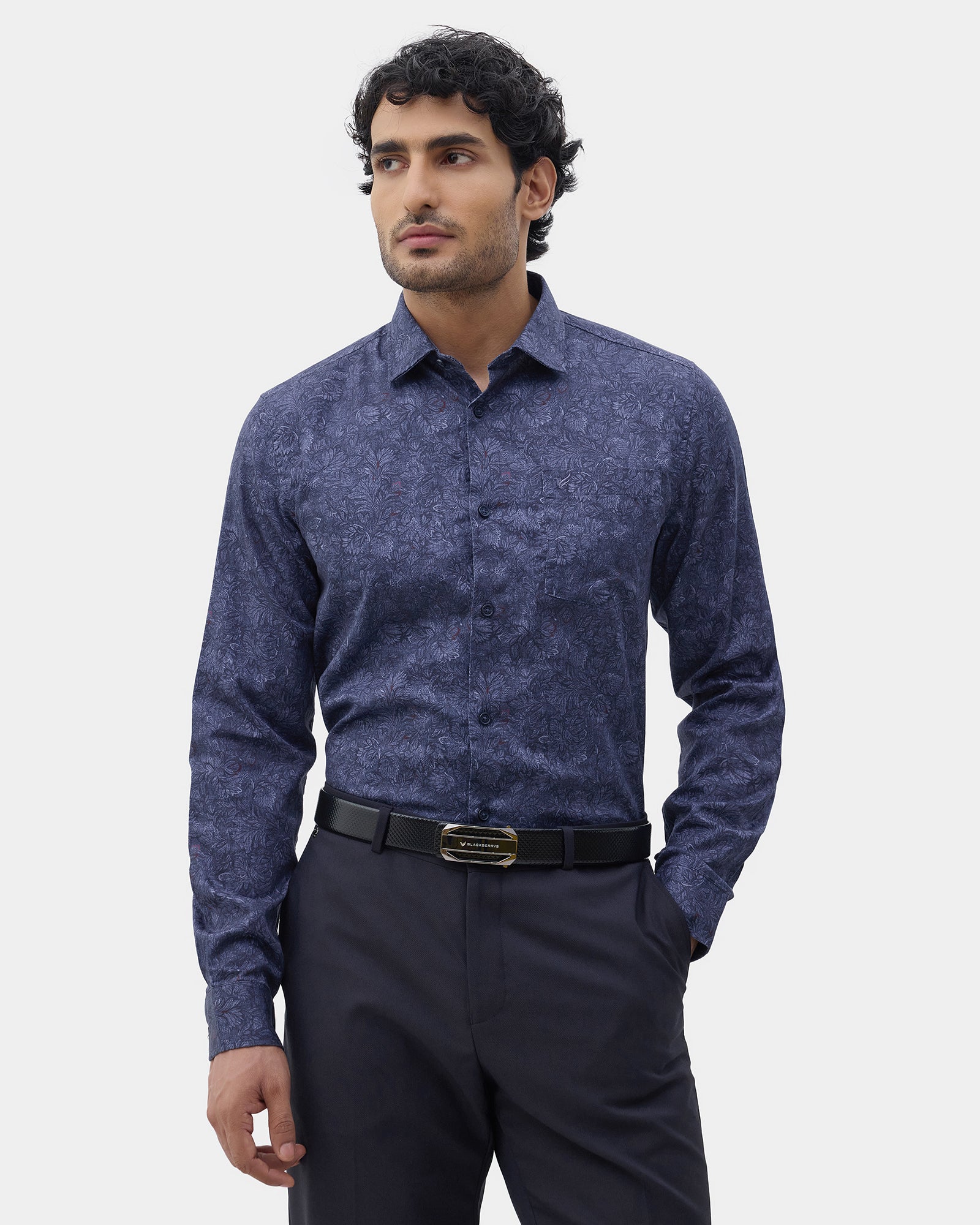 LONG SLEEVE INDIA FIT ALL OVER PRINT SHIRT