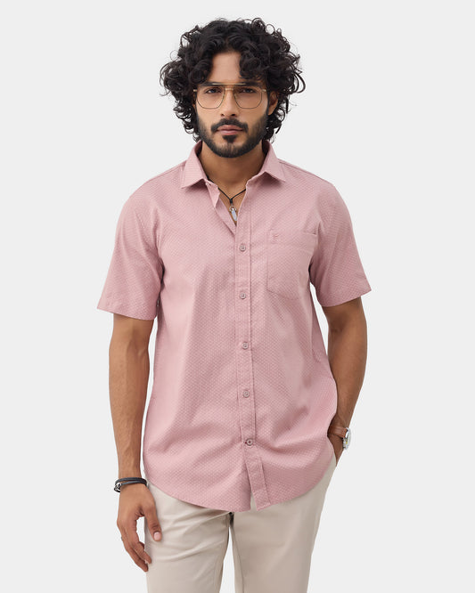 Dusty Pink Textured Shirt - Jemy