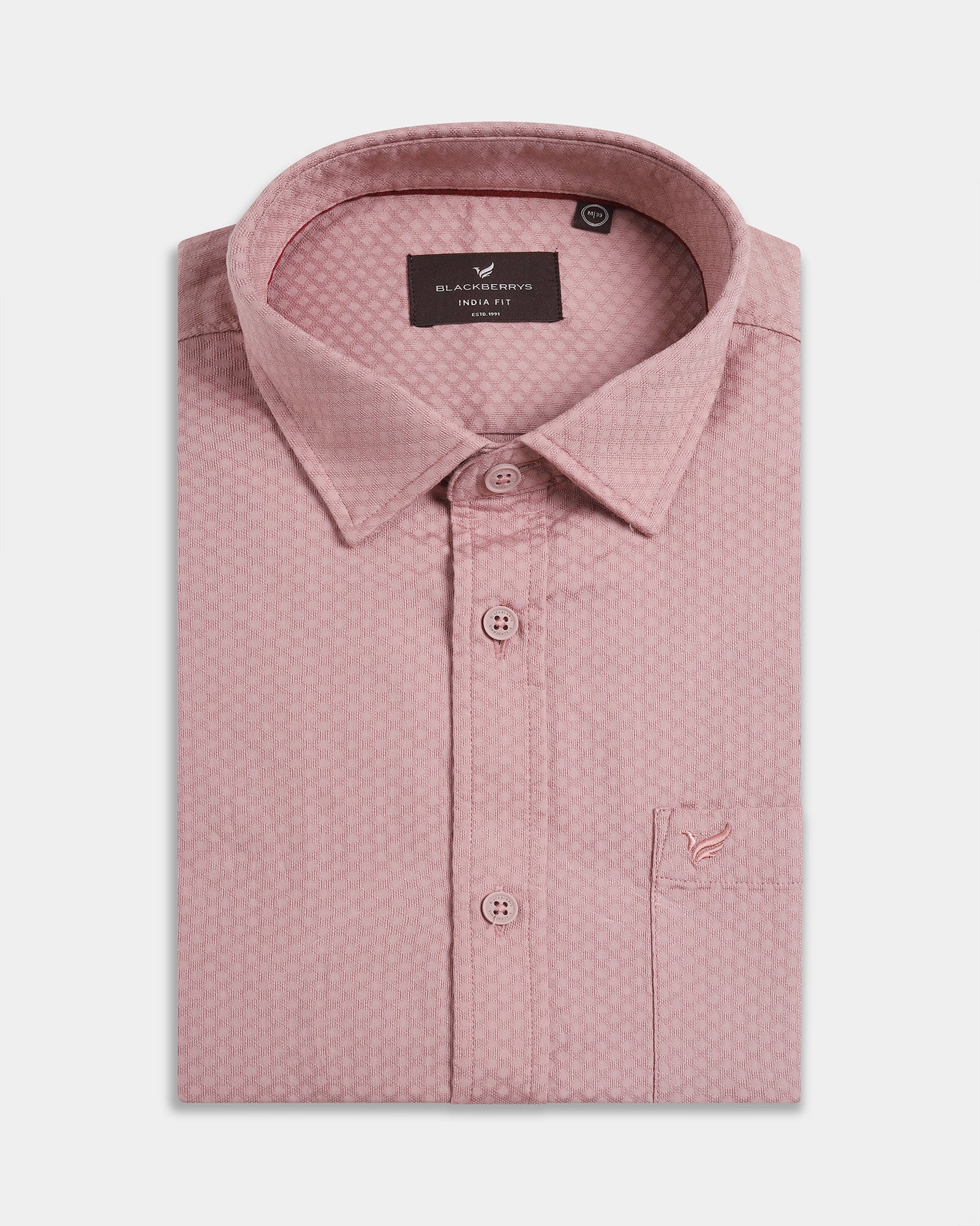 Dusty Pink Textured Shirt - Jemy
